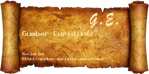Gumber Euridiké névjegykártya
